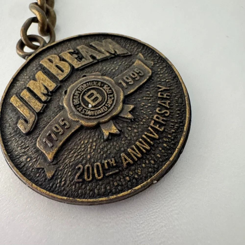Jim Beam 200th Anniversary 1795 1995 Commemorative Metal Keychain‎